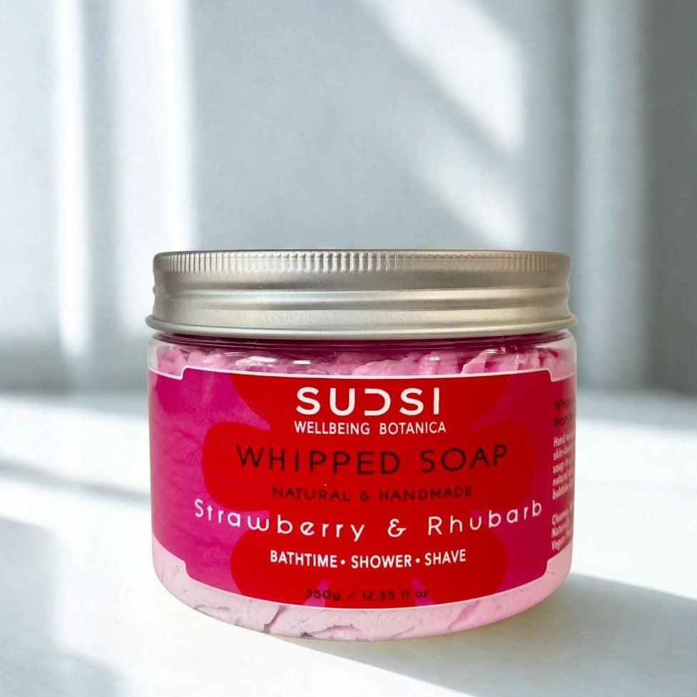Strawberry & Rhubarb Whipped Soap