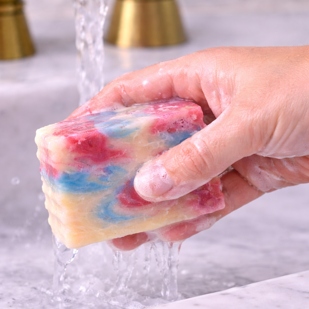 Strawberry & Rhubard Cold Pressed Soap