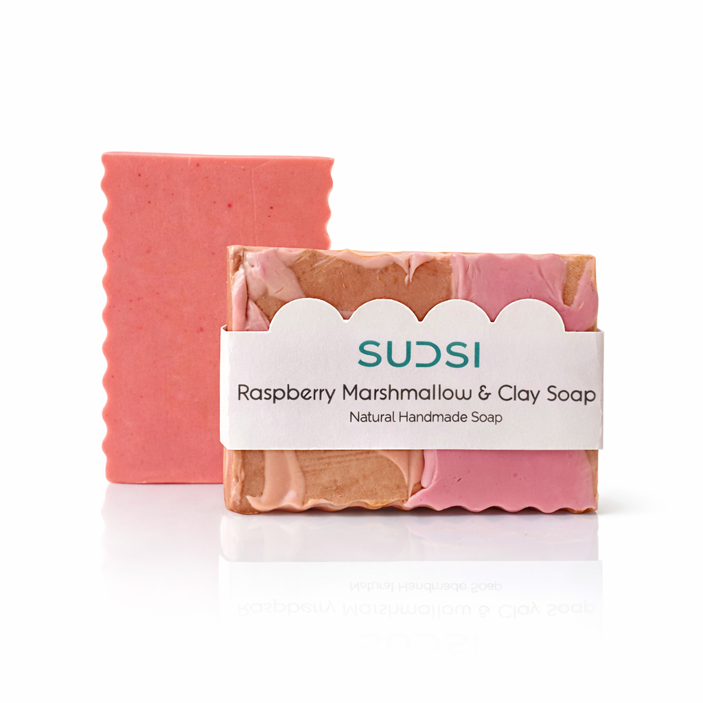 Raspberry Marshmallow & Clay Goats Milk Soap