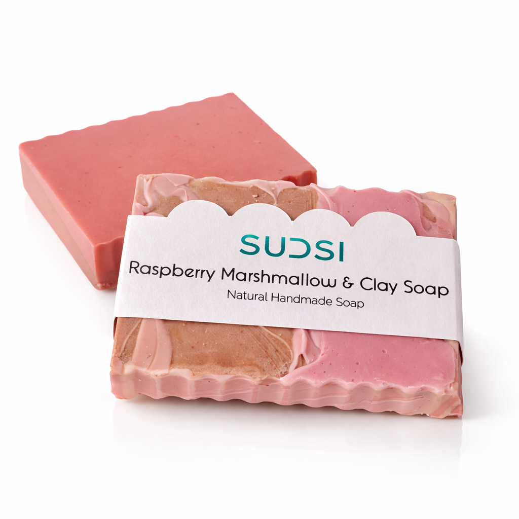 Raspberry Marshmallow & Clay Goats Milk Soap