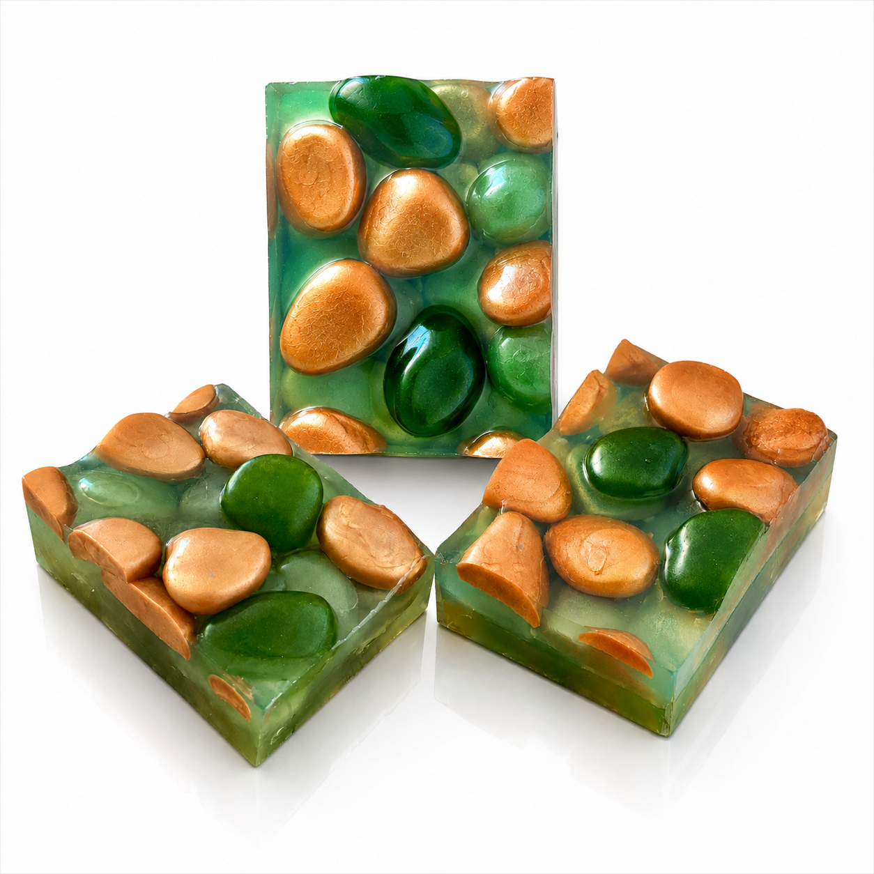Emerald Aura Sculptural Soap