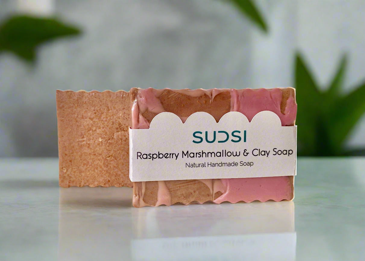 Raspberry Marshmallow & Clay Goats Milk Soap