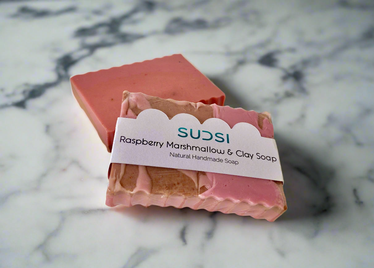 Raspberry Marshmallow & Clay Goats Milk Soap