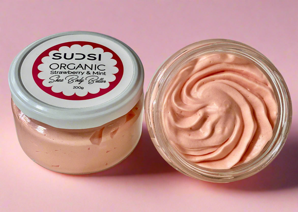 Organic Shea Body Butter - Strawberry & Mint