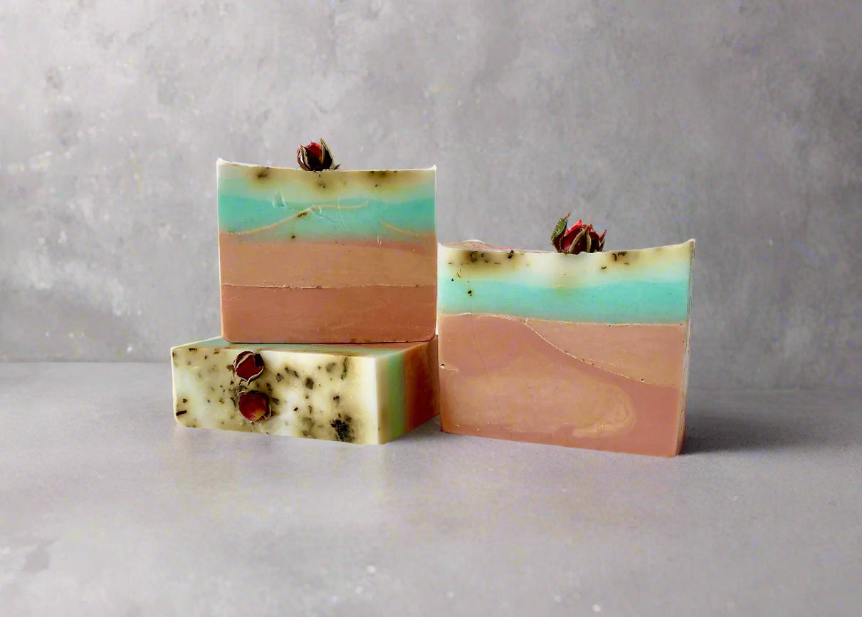 Rose & Mint With Peppermint Tea Goats Milk Soap
