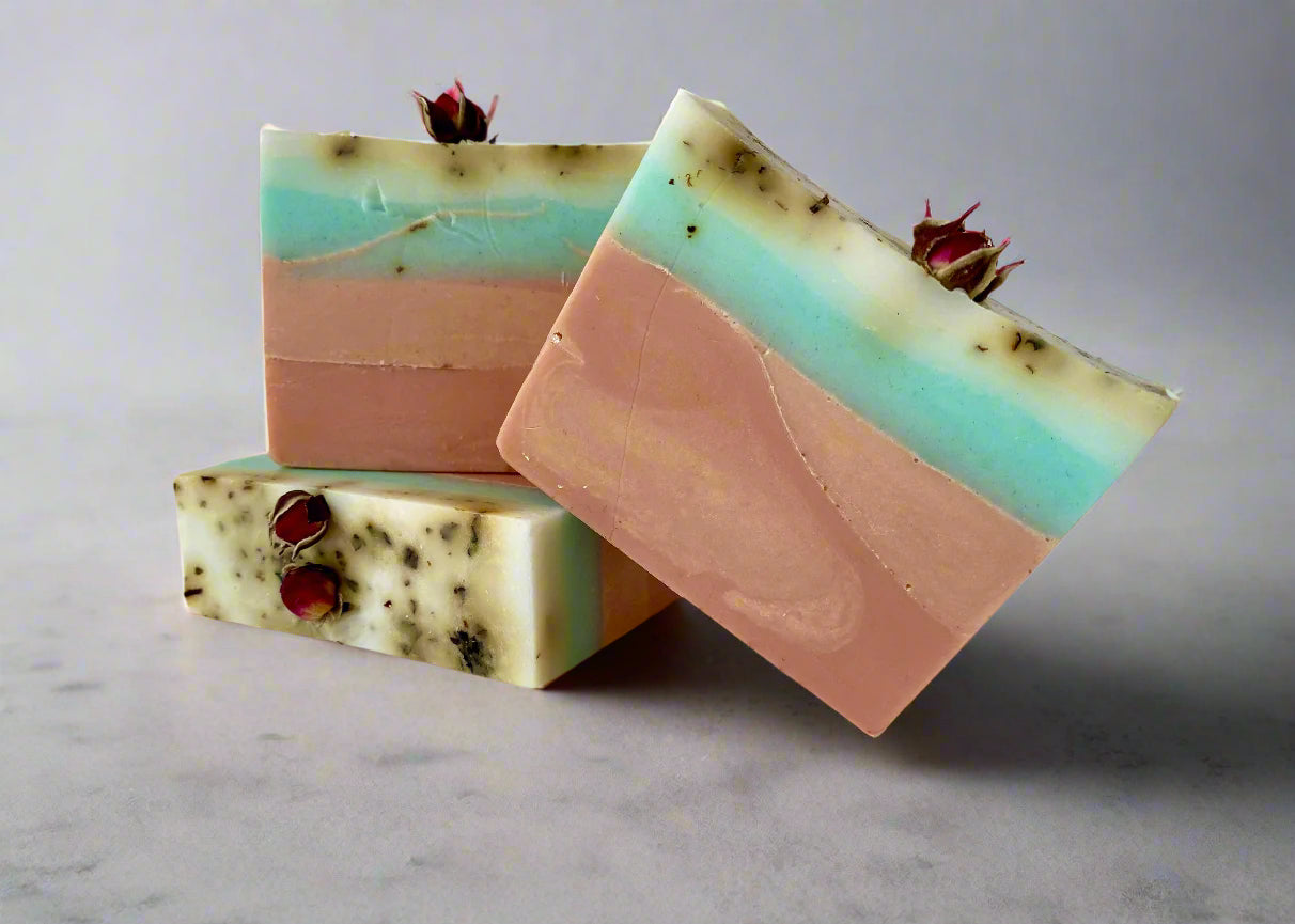 Rose & Mint With Peppermint Tea Goats Milk Soap