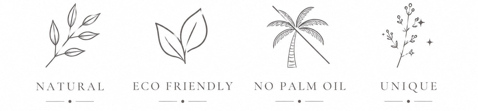 Set of four icons with text labels on a white background