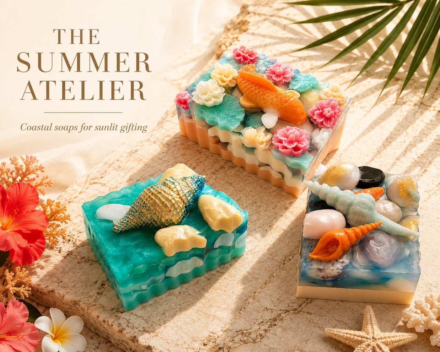 THE SUMMER ATELIER and Coastal soaps for sunlit gifting.