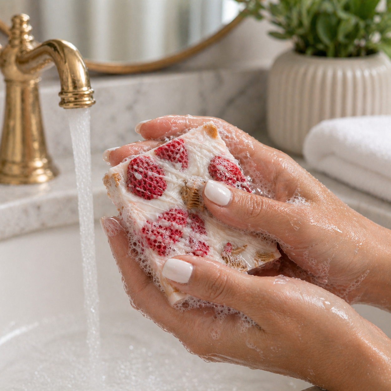 Strawberry Frosted Cupcake Soap
