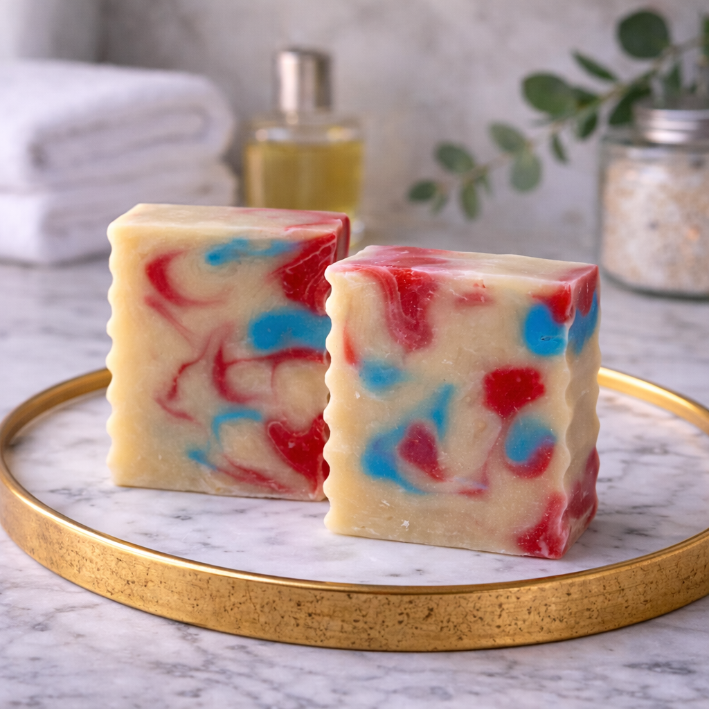 Strawberry & Rhubard Cold Pressed Soap