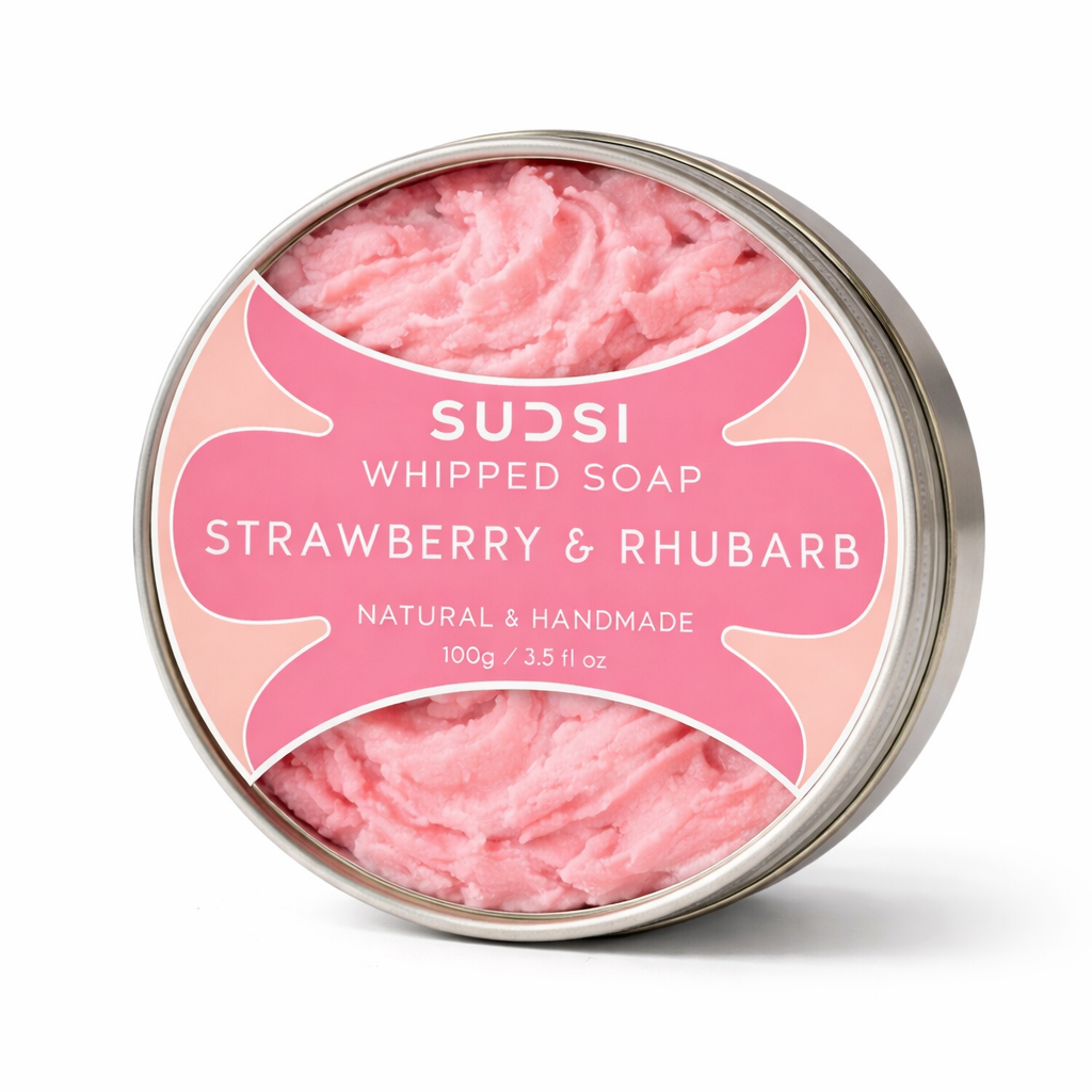 Strawberry & Rhubarb Whipped Soap