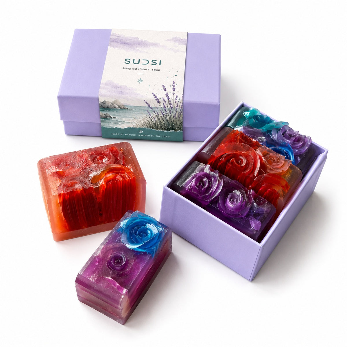 The Rose Box - Handcrafted Sculptured Soaps